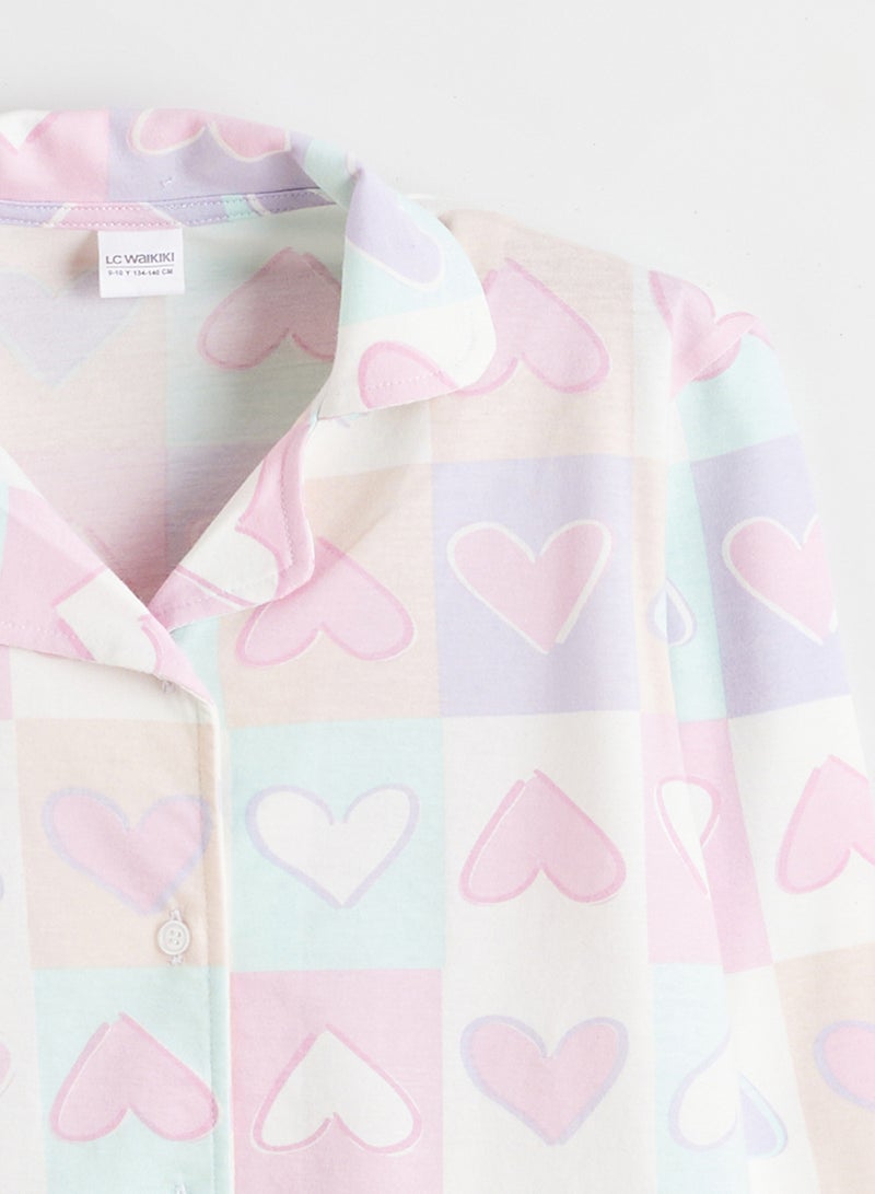 LC WAIKIKI Collared Neck Girls' Pyjama Set - Image 3